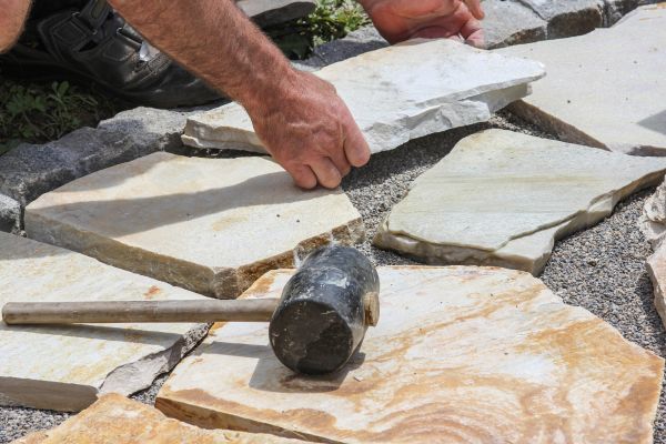 Stone Sidewalk Installation in Anacortes